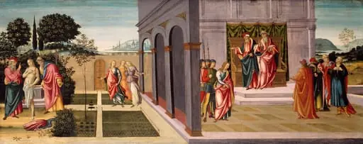 Susanna and the Elders in the Garden, and the Trial of Susanna before the Elders, by Master of the Apollo and Daphne Legend