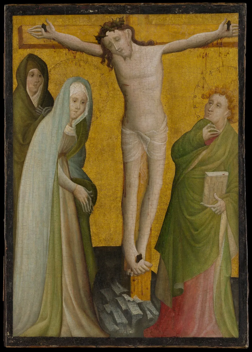 The Crucifixion, by Master of the Berswordt Altar, oil, 1400