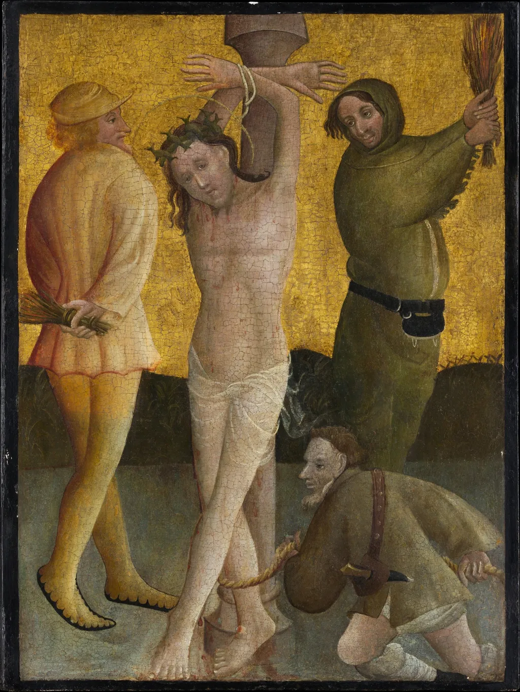 The Flagellation, by Master of the Berswordt Altar, oil, 1400