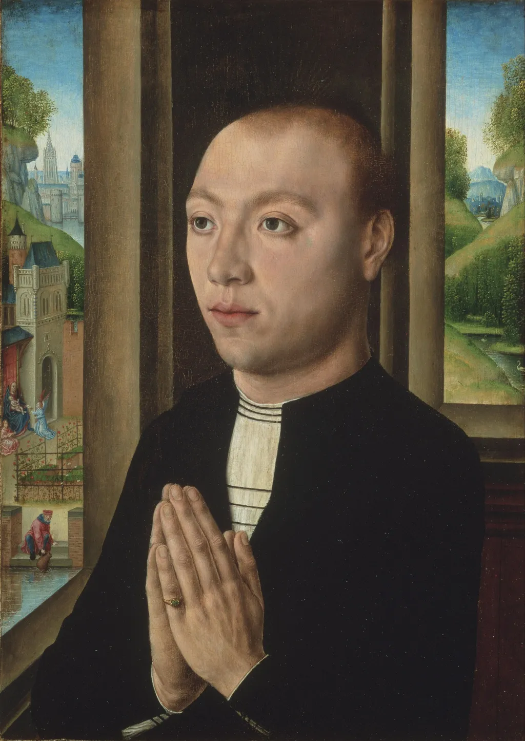 Portrait of Ludovico Portinari, by Master of the Bruges Legend of St. Ursula, oil, 1494