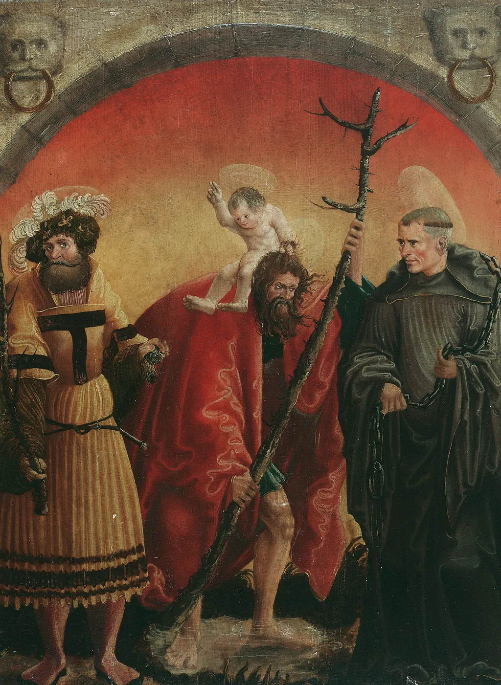 Hll. Achatius, Christophorus und Leonhard, by Master of the Crispin Legend, unspecified, 1520
