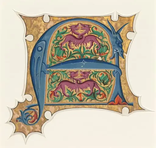 Initial A, by Master of the Cypresses