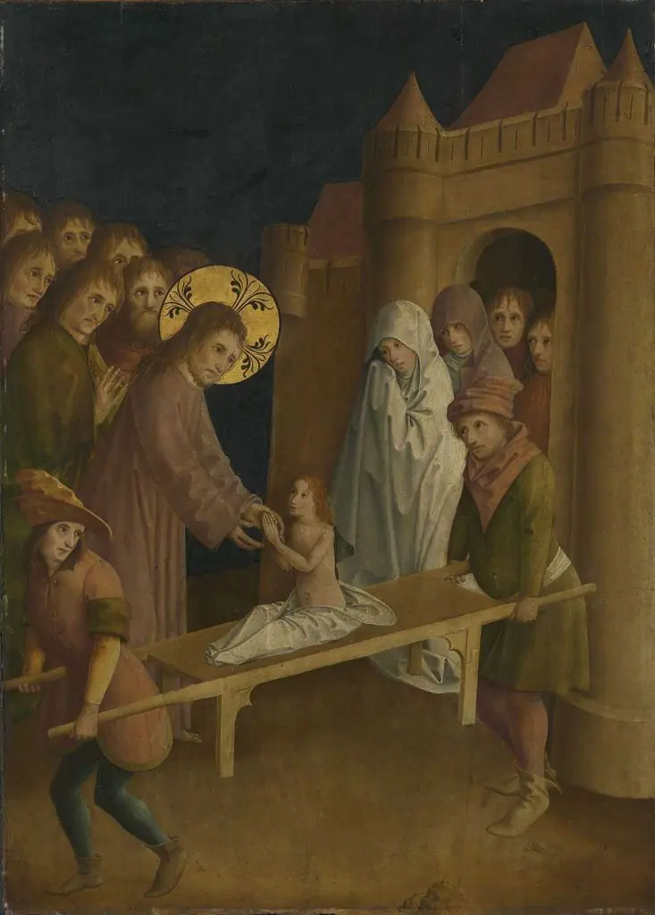 Die Erweckung des Jünglings von Nain, by Master of the Darmstadt Passion