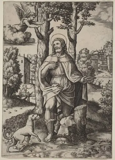 Saint Roch, by Master of the Die