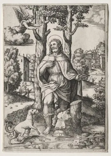 Saint Roch, by Master of the Die