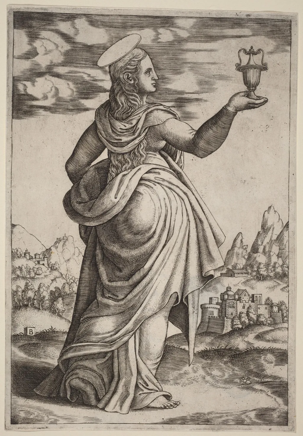 The Magdalen, by Master of the Die, ink, 1522