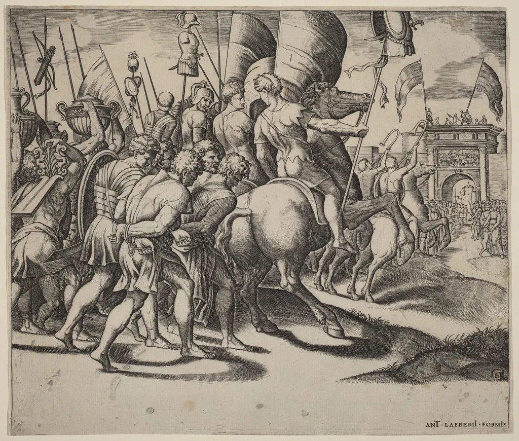 The Triumph of Scipio, by Master of the Die, ink, 1522
