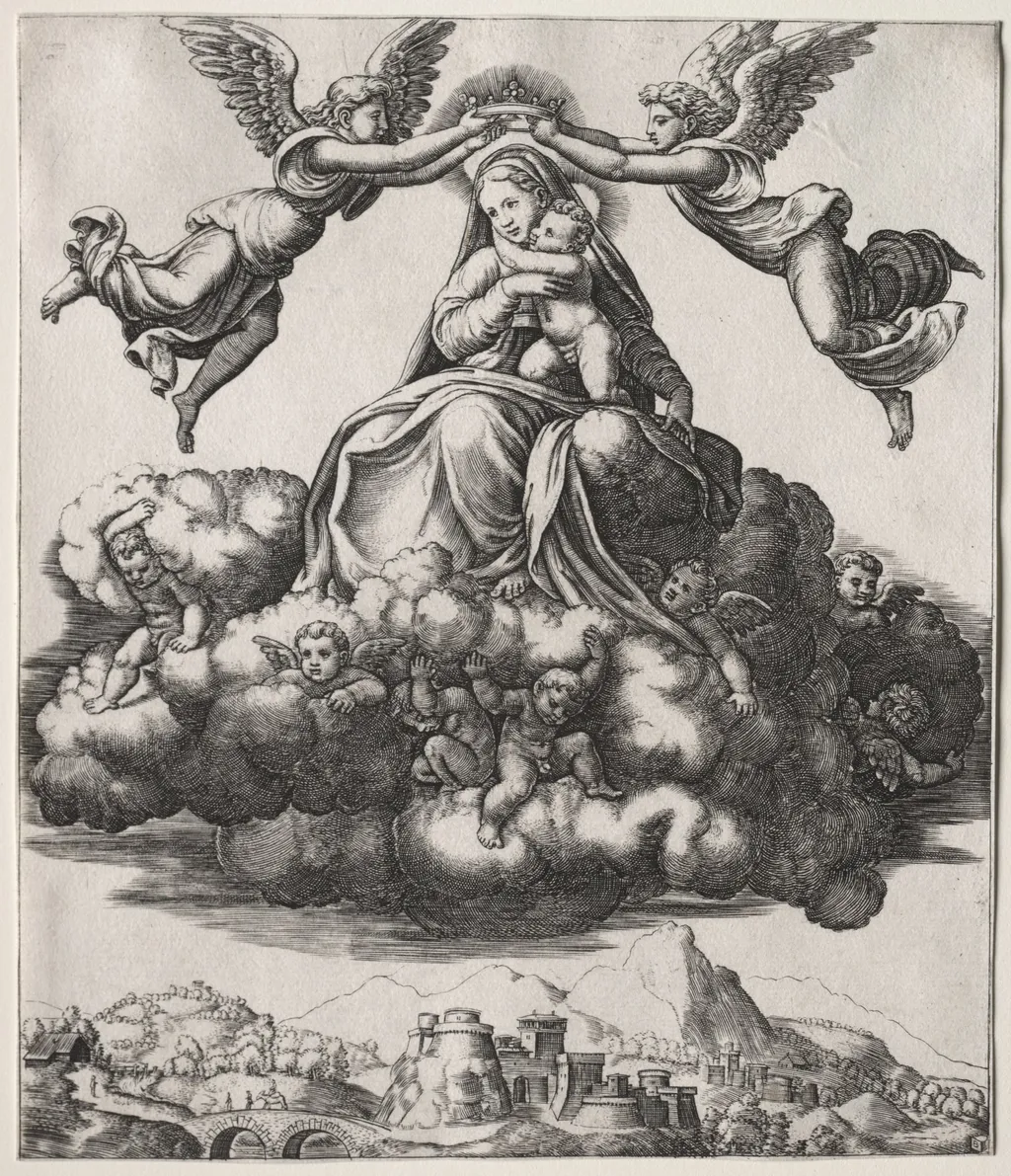 The Virgin in Glory, by Master of the Die, 1545
