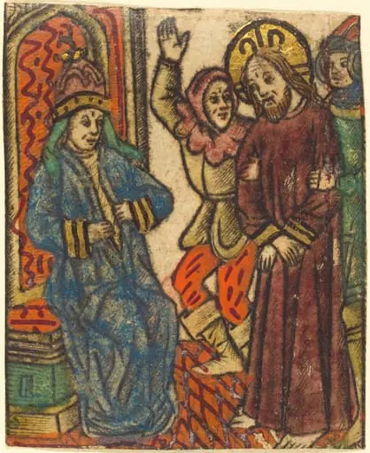 Christ before Caiaphas, by Master of the Dutuit Mount of Olives