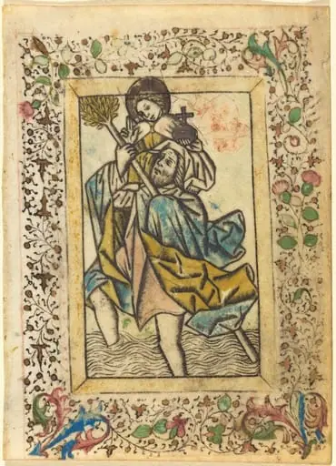 Saint Christopher, by Master of the Dutuit Mount of Olives