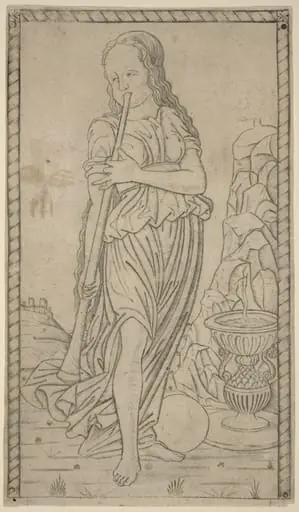 Caliope (Calliope), by Master of the E-Series Tarocchi