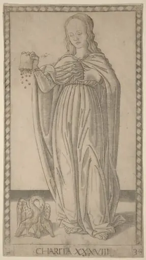 Charita (Charity), by Master of the E-Series Tarocchi