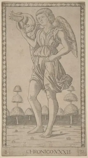 Chronico (Genius of Time), by Master of the E-Series Tarocchi