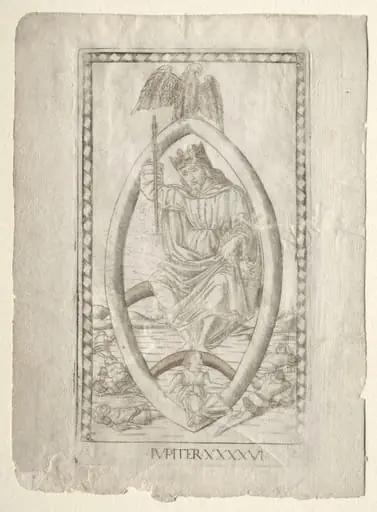 Jupiter (from the Tarocchi, series A:  Firmaments of the Universe, #46)