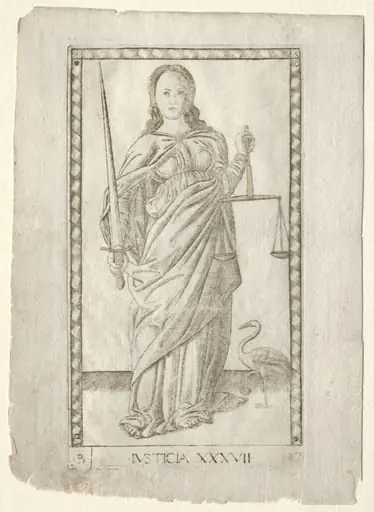 Justice (from the Tarocchi, series B: Cosmic Principles & Virtues, #37)