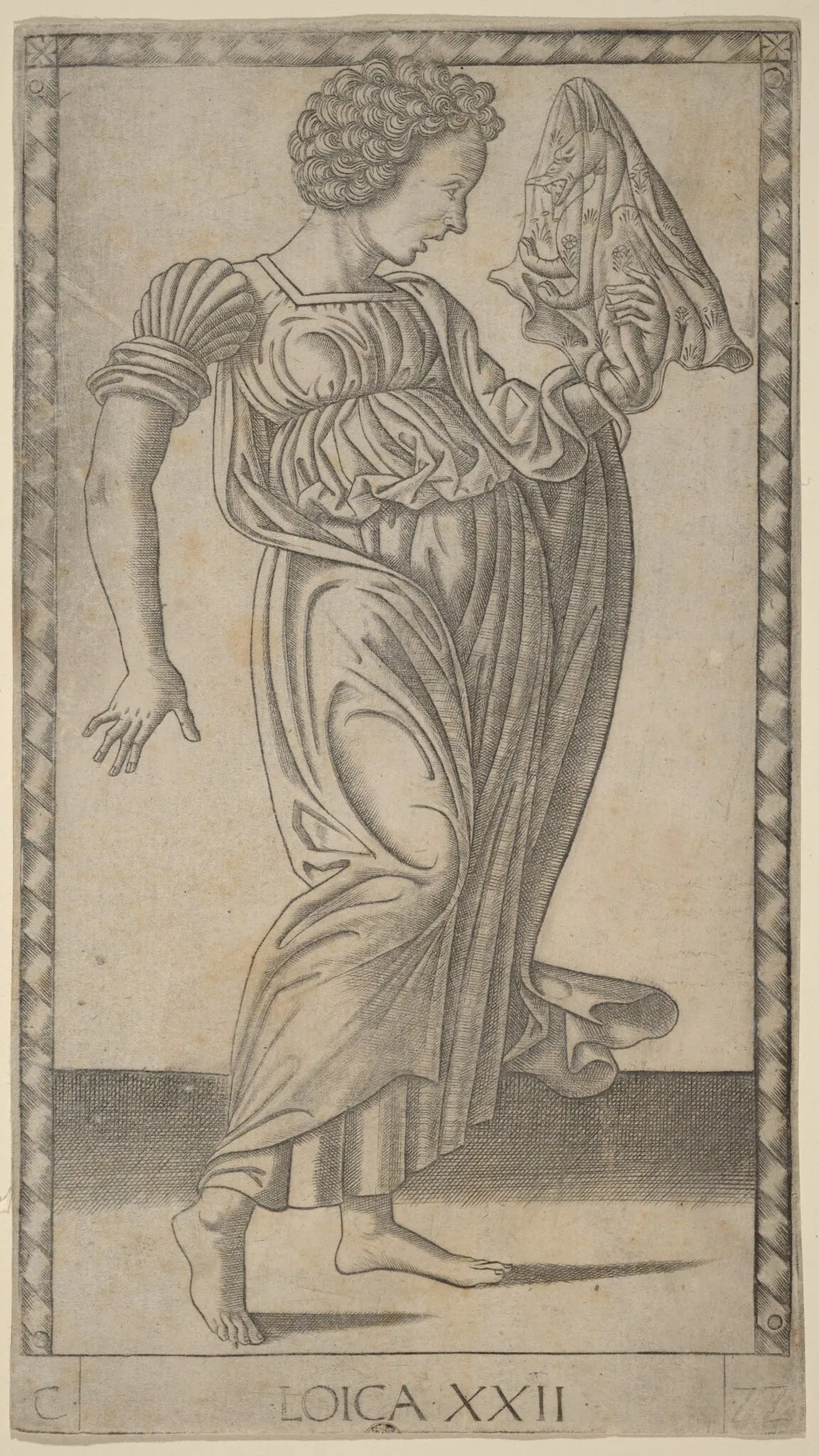Loica (Logic), by Master of the E-Series Tarocchi, ink, 1465