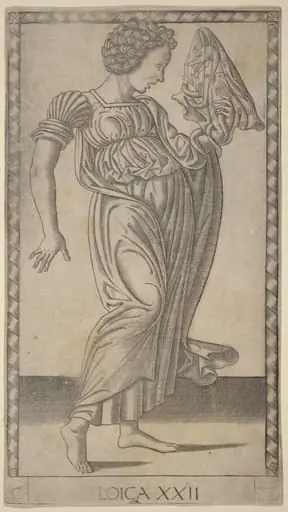 Loica (Logic), by Master of the E-Series Tarocchi