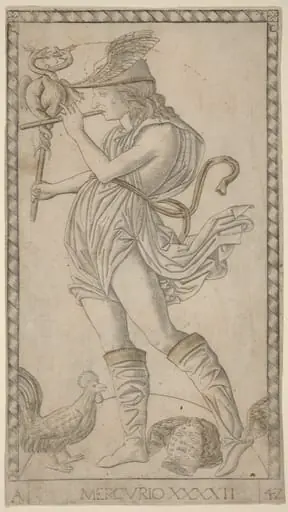 Mercurio (Mercury), by Master of the E-Series Tarocchi