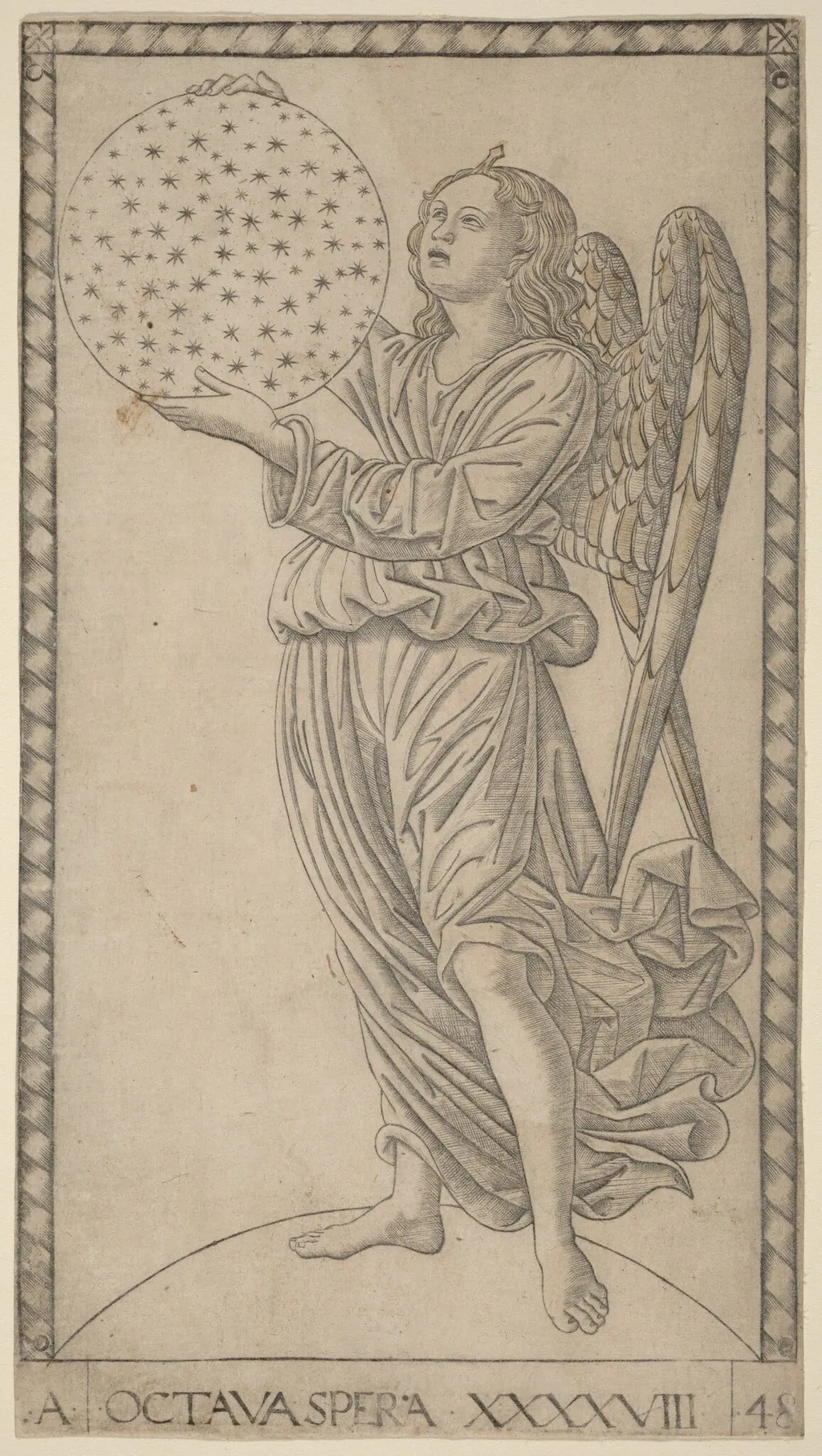 Octava Spera (Eighth Sphere), by Master of the E-Series Tarocchi, ink, 1465