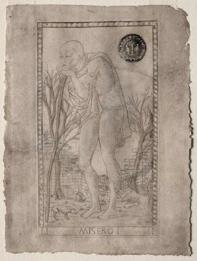 Tarocchi, by Master of the E-Series Tarocchi, 1467