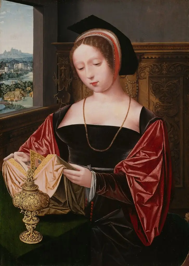 A Lady Reading as Mary Magdalene, by Master of the Female Half-Lengths
