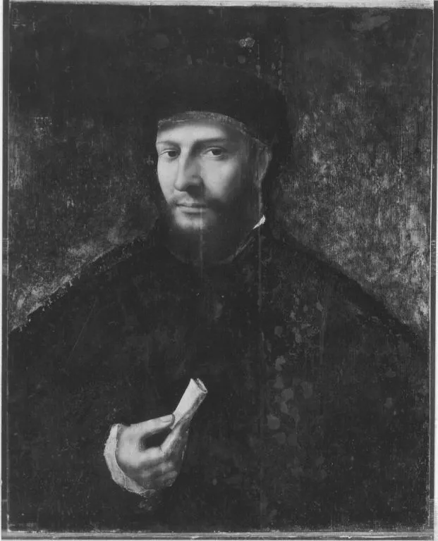 Portrait of an unknown man, by Master of the Female Half-Lengths, oil, 1534