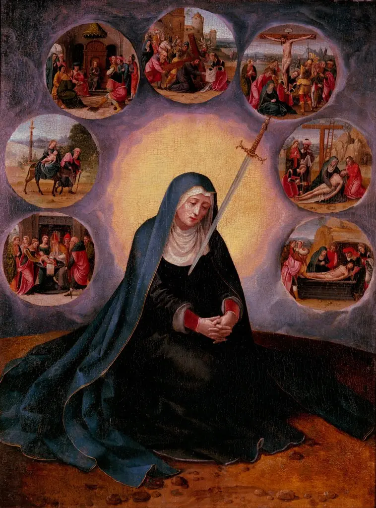 Virgin of the Seven Sorrows, by Master of the Female Half-Lengths