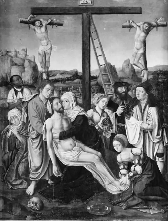 Begrædelsen af Kristi lig, by Master of the Holy Blood