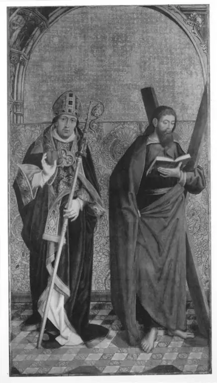 Die hll. Augustinus und Andreas Außenseite: Buße des hl. Hieronymus und kniende Nonne, by Master of the Holy Kinship the Elder