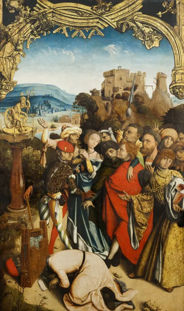 Martyrium der hll. Cantius, Cantianus und Cantianilla (Innenseite); Auferstehung Christi (Außenseite), by Master of the Krainburg Altar
