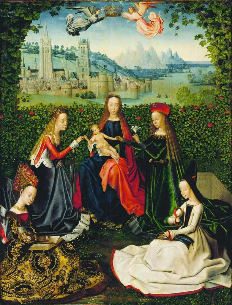 Virgin of the Rose Garden, by Master of the Legend of Saint Lucy