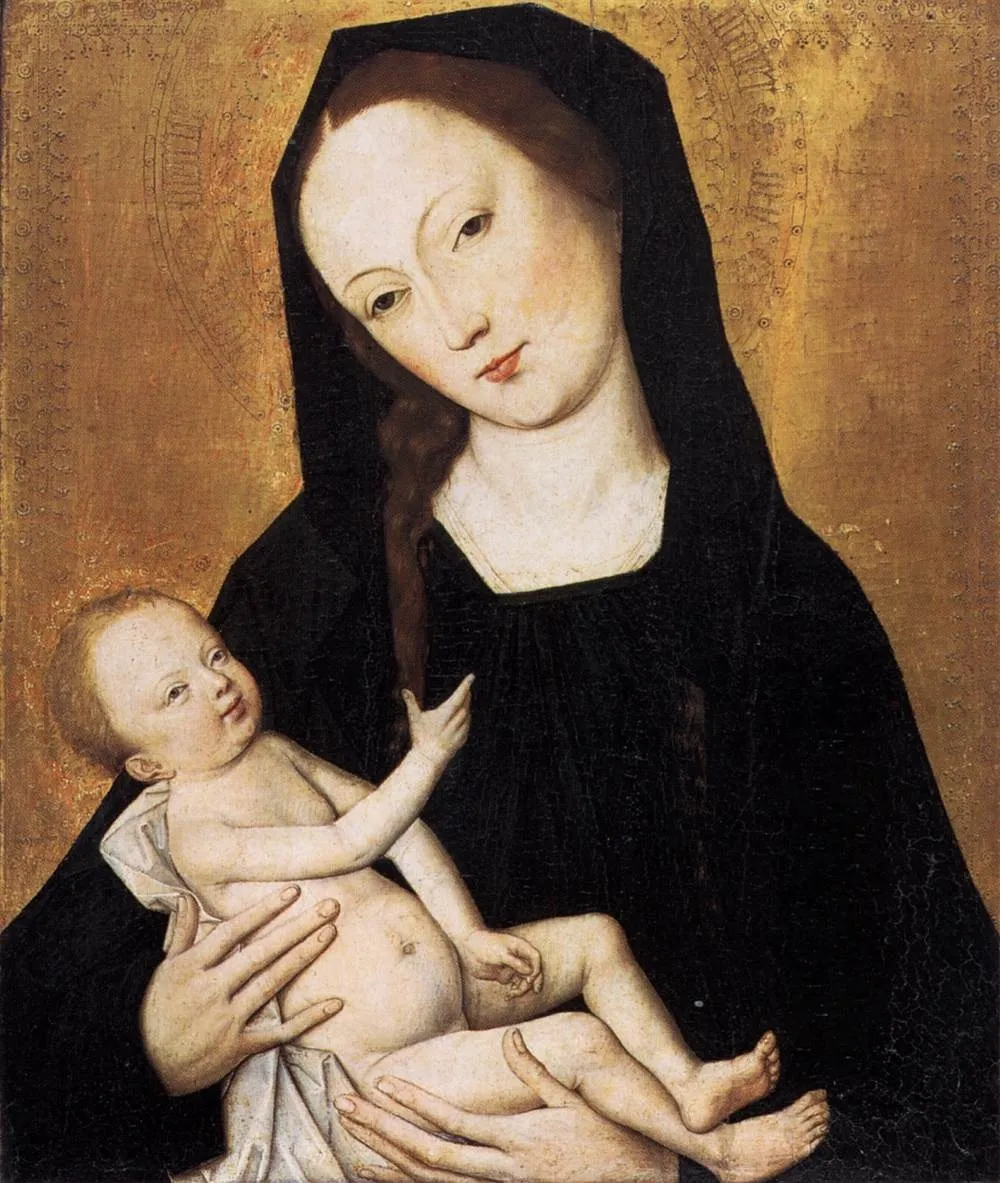 Maria mit dem Kind, by Master of the Life of the Virgin, unspecified, 1470