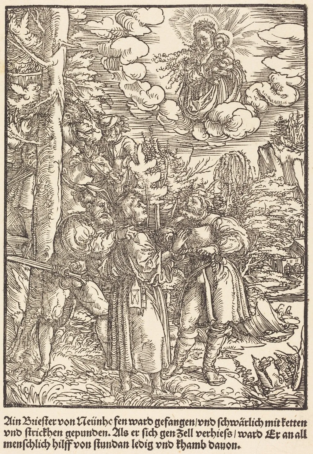 Ain Briester von Neunhe ..., by Master of the Miracles of Mariazell, ink, 1503