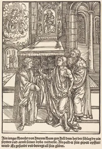 Ain iunger Khnacht von Znaym ..., by Master of the Miracles of Mariazell