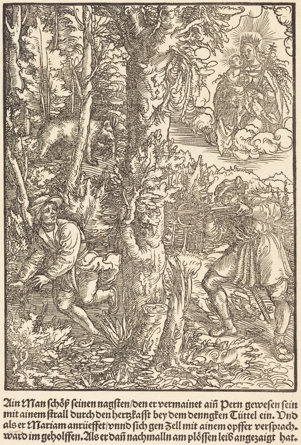 Ain Man Schoss seinen nagsten ..., by Master of the Miracles of Mariazell, ink, 1503