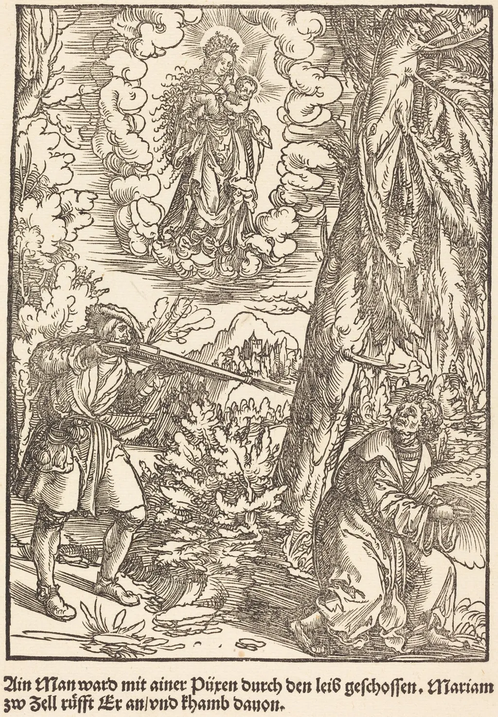 Ain Man ward mit ainer Puren ..., by Master of the Miracles of Mariazell, ink, 1503