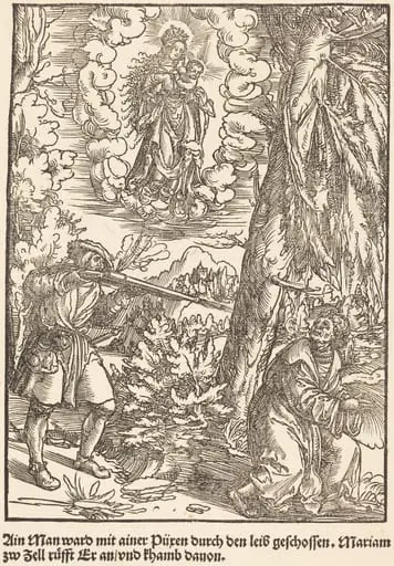 Ain Man ward mit ainer Puren ..., by Master of the Miracles of Mariazell