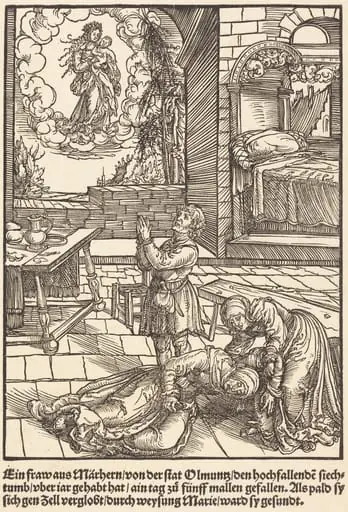 Ein frau aus Marhern ..., by Master of the Miracles of Mariazell