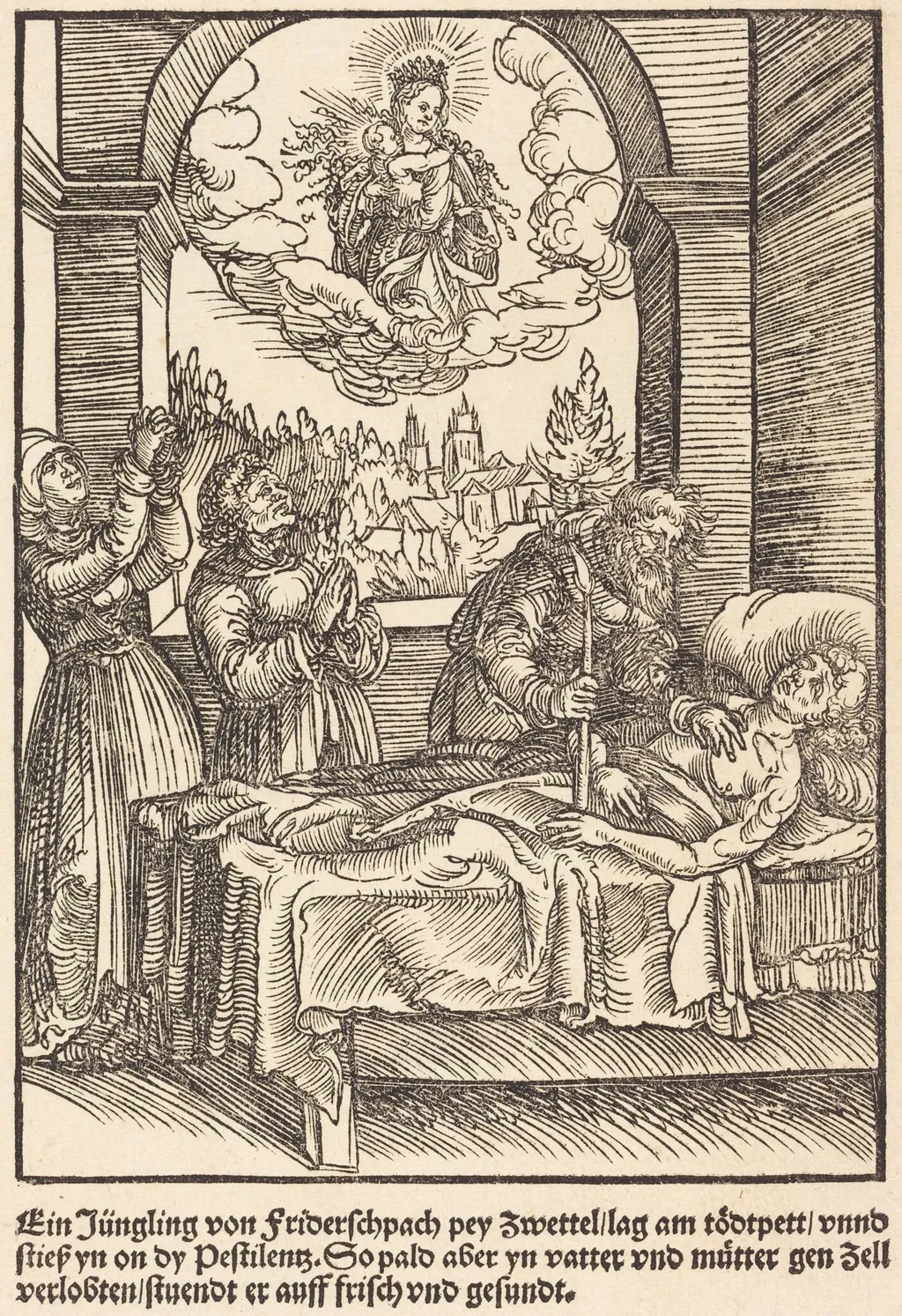 Ein Jungling von Friderschpach ..., by Master of the Miracles of Mariazell, ink, 1503