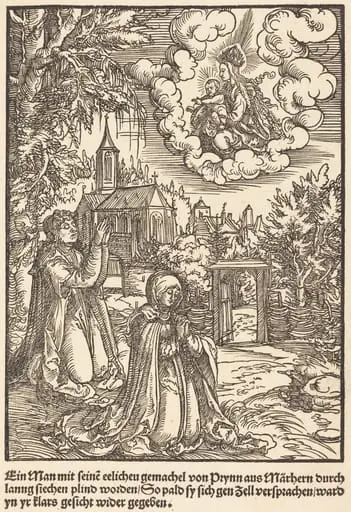 Ein Man mit seine eelicheu gemachel ..., by Master of the Miracles of Mariazell