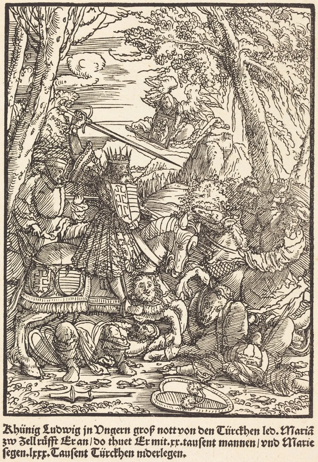 Khunig Ludwig ..., by Master of the Miracles of Mariazell, ink, 1503