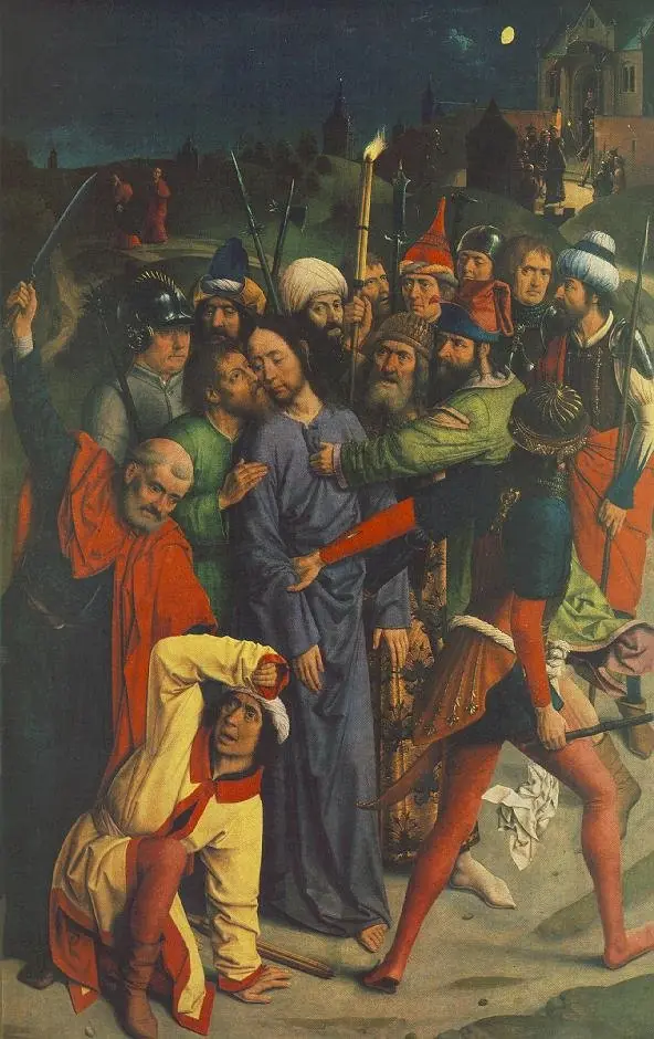 The Arrest of Christ with kiss of Judas and ear of Malchus, by Master of the Munich Arrest of Christ, 1493