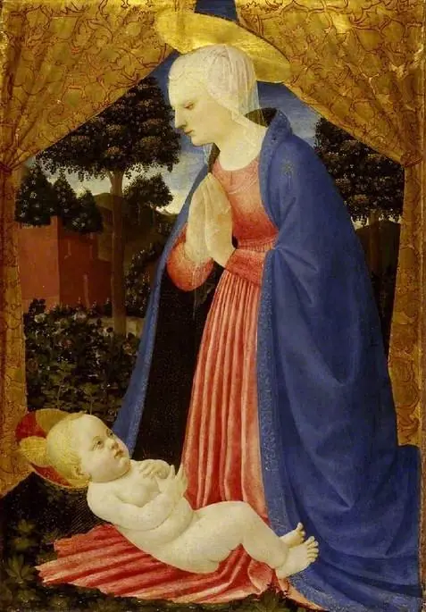 Virgin adoring the Child, by Master of the Nativity of Castello
