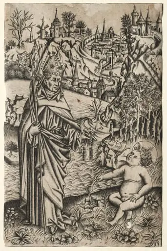 St. Augustine and the Child on the Seashore, by Master of the Nuremberg Passion