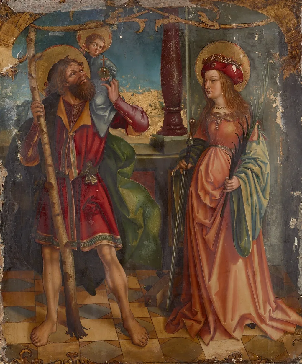 Hll. Christophorus und Katharina, by Master of the Oberschönenfeld altar wings, unspecified, 1512