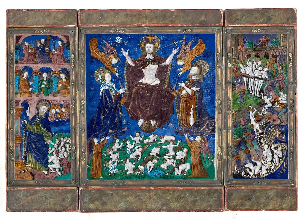 Triptych: The Last Judgment, by Master of the Orléans Triptych, paint, 1500