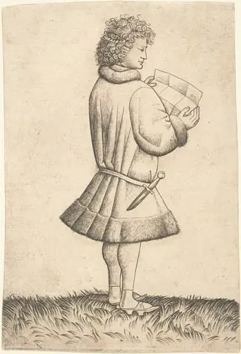A Poet Reading, by Master of the Playing Cards