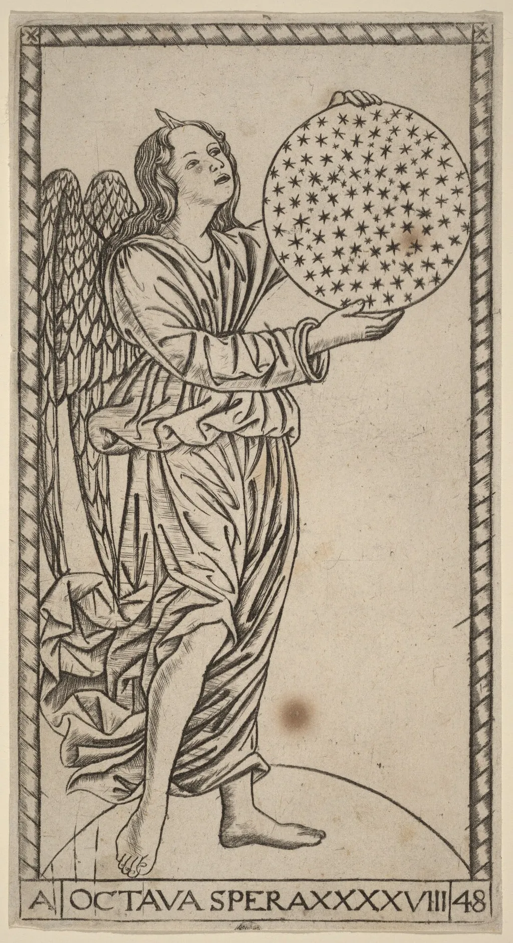 Octava Spera (Eighth Sphere), by Master of the S-Series Tarocchi, ink, 1470