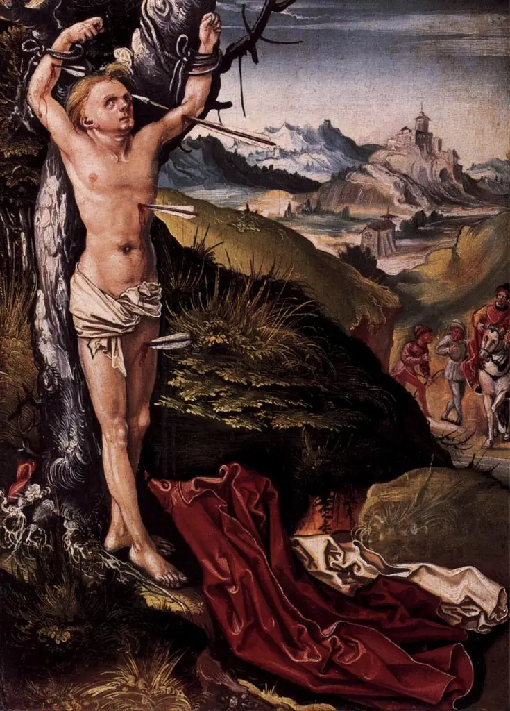 The Martyrdom of Saint Sebastian, by Master of the Sebastian Diptych