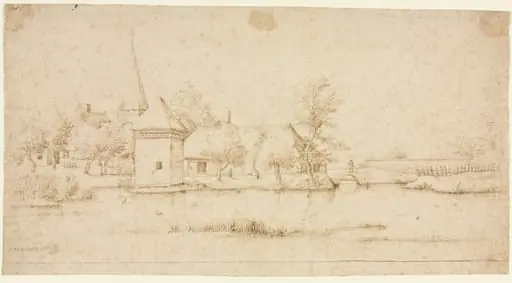 Landscape with a Moated Village, by Master of the Small Landscapes